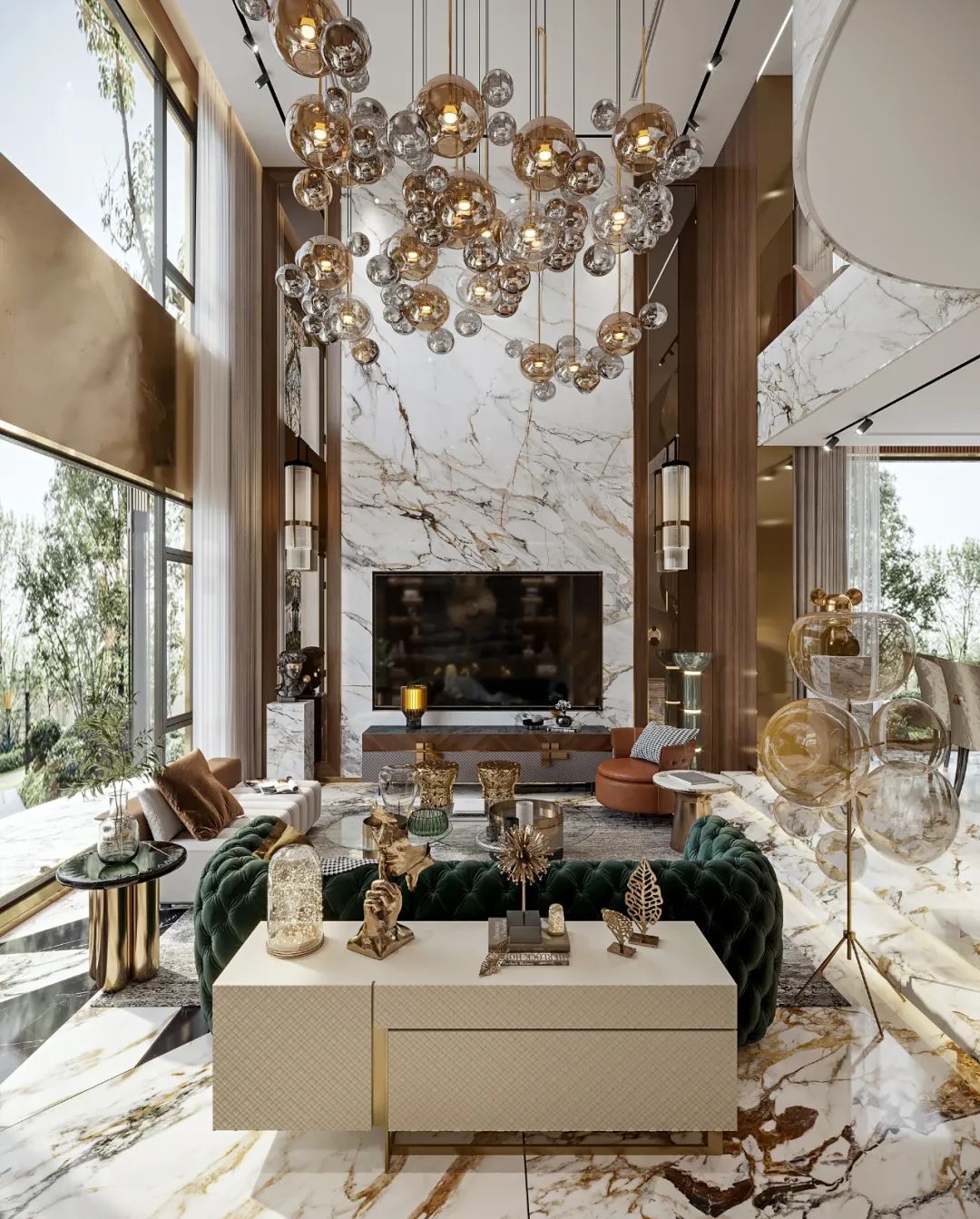 大理石打造的豪宅 (顶级豪宅客厅用什么大理石)