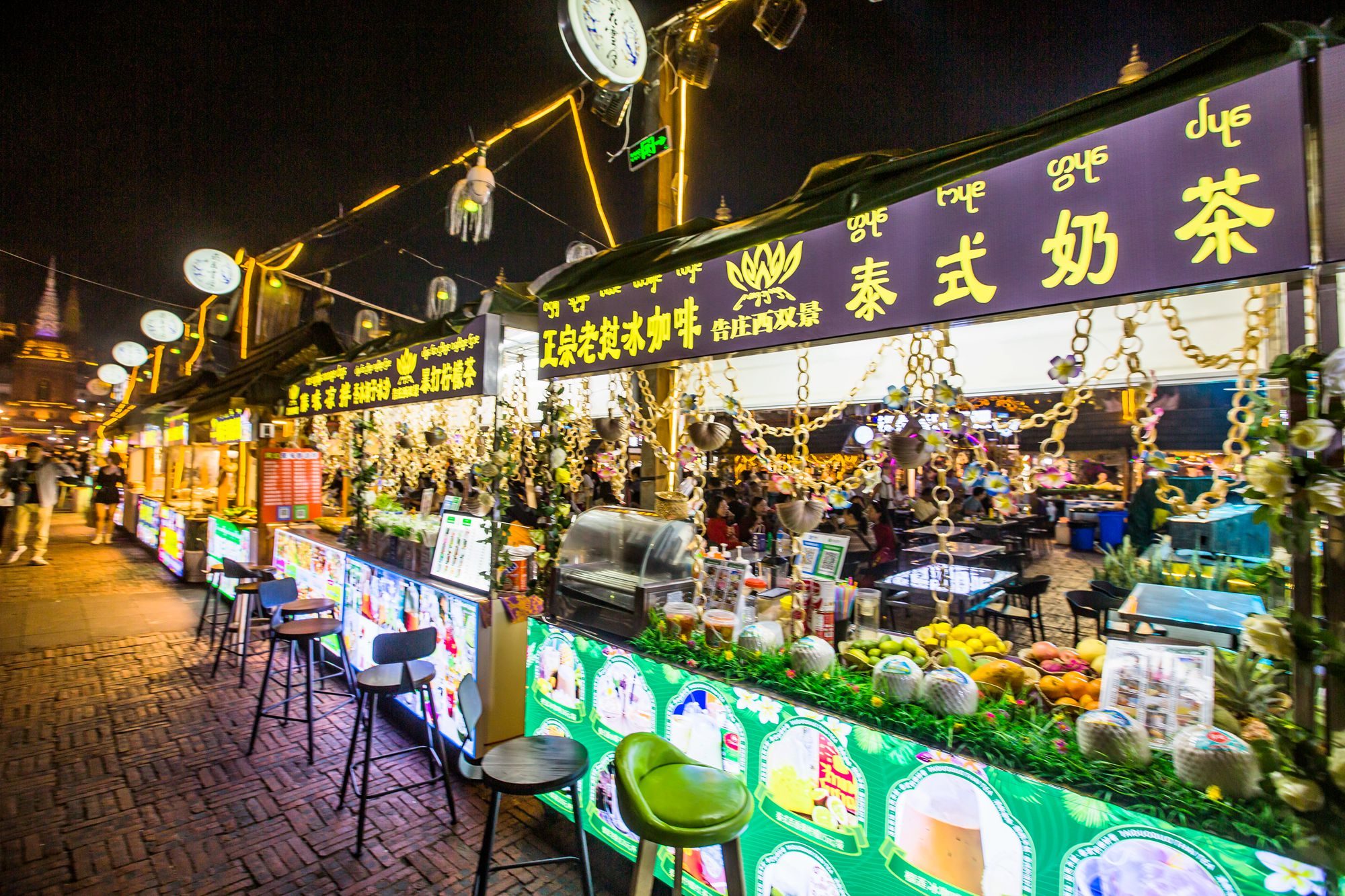 西双版纳星光夜市很美夜色更美,西双版纳星光夜市夜景美篇