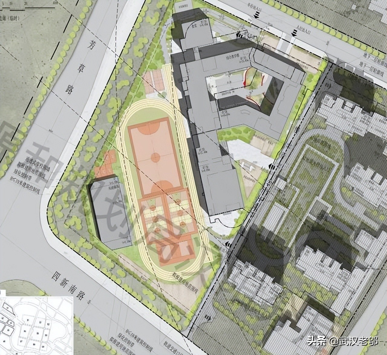 以前争议盘引进华科附小即将动工。四新方岛1.5亿小学时间未定
