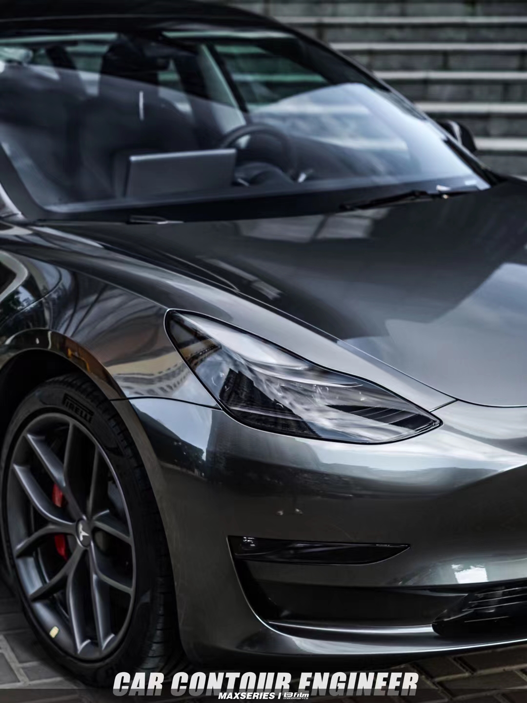 特斯拉改色膜modely液态金属蓝,特斯拉改色膜modely超亮金属蓝