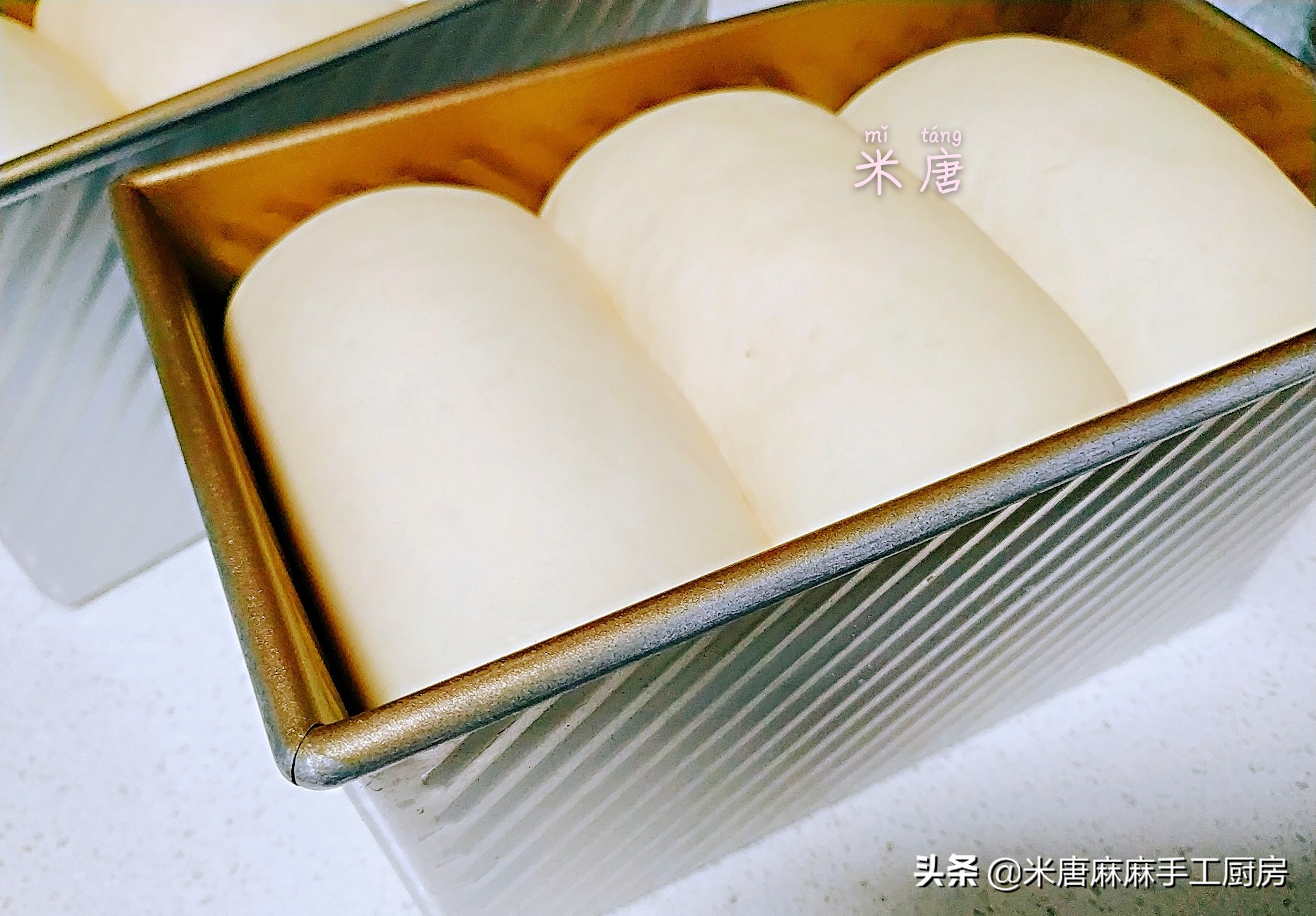 轻松get简单又好吃的蒜香吐司,米唐吐司面团