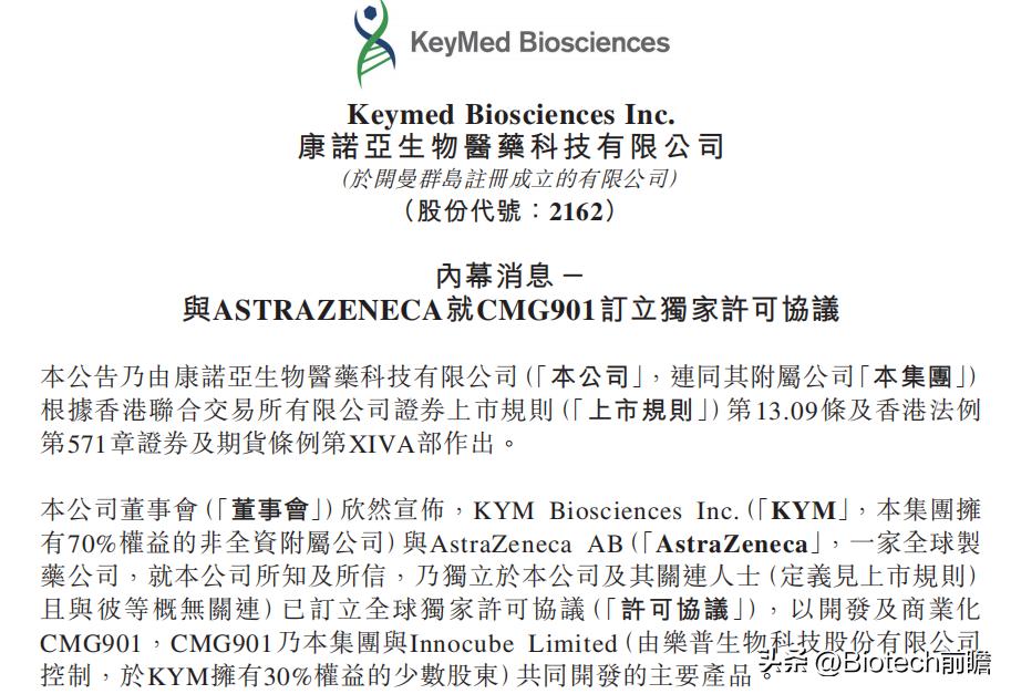 CLDN18.2ADC丨康诺亚与阿斯利康11.88亿美元BD