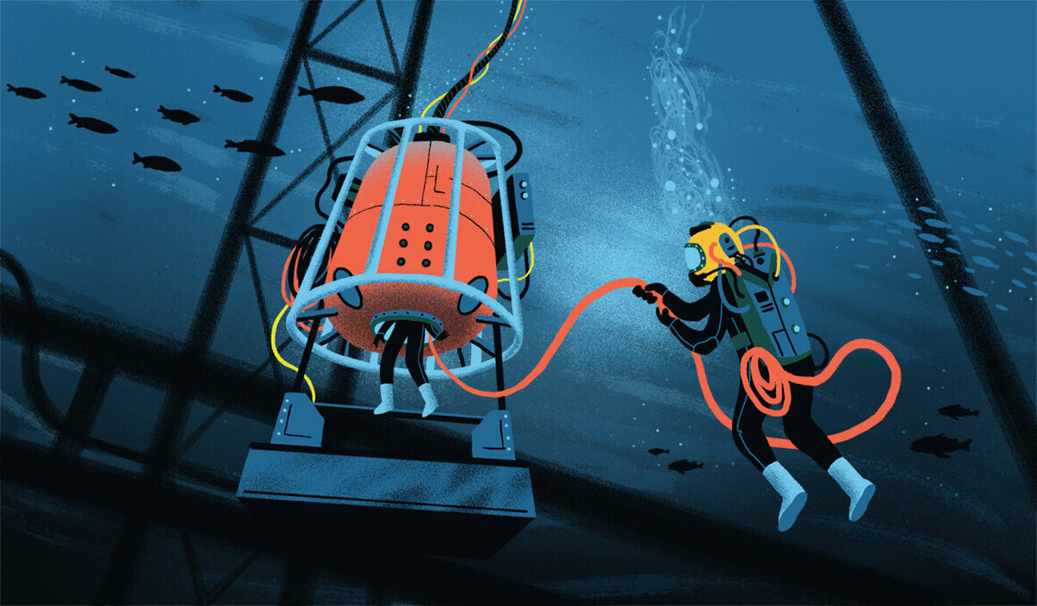 四名潜水员葬身海底,潜水员被炸死