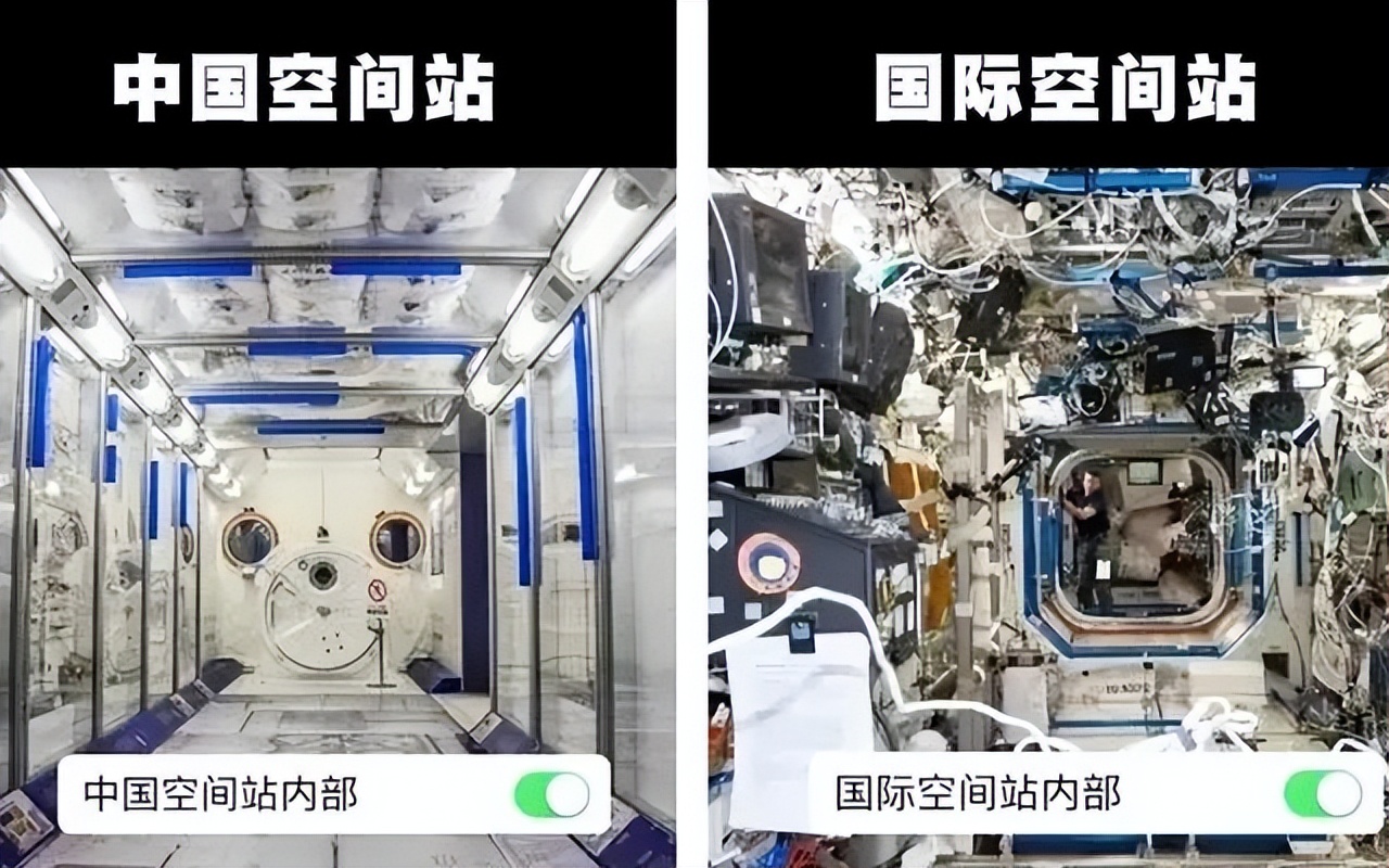 为何差异这么大?国际空间站脏乱拥挤,中国空间站却像苹果专卖店