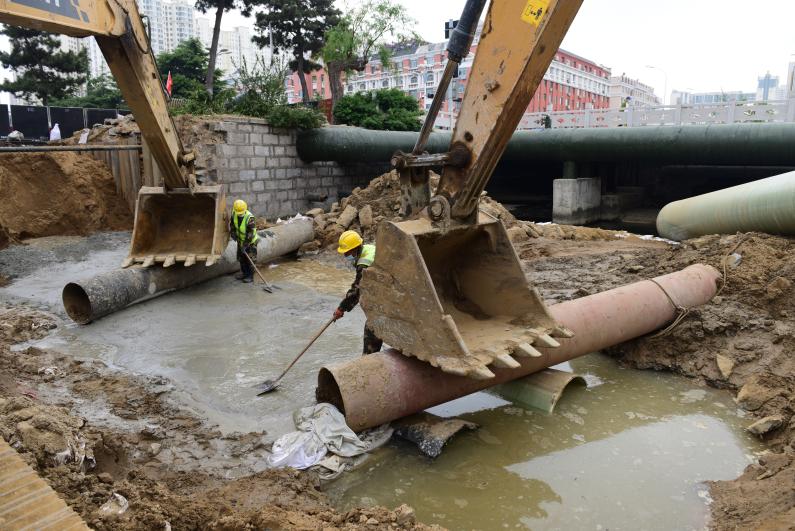 威海海滨路管网改造时间,威海水利管道工程