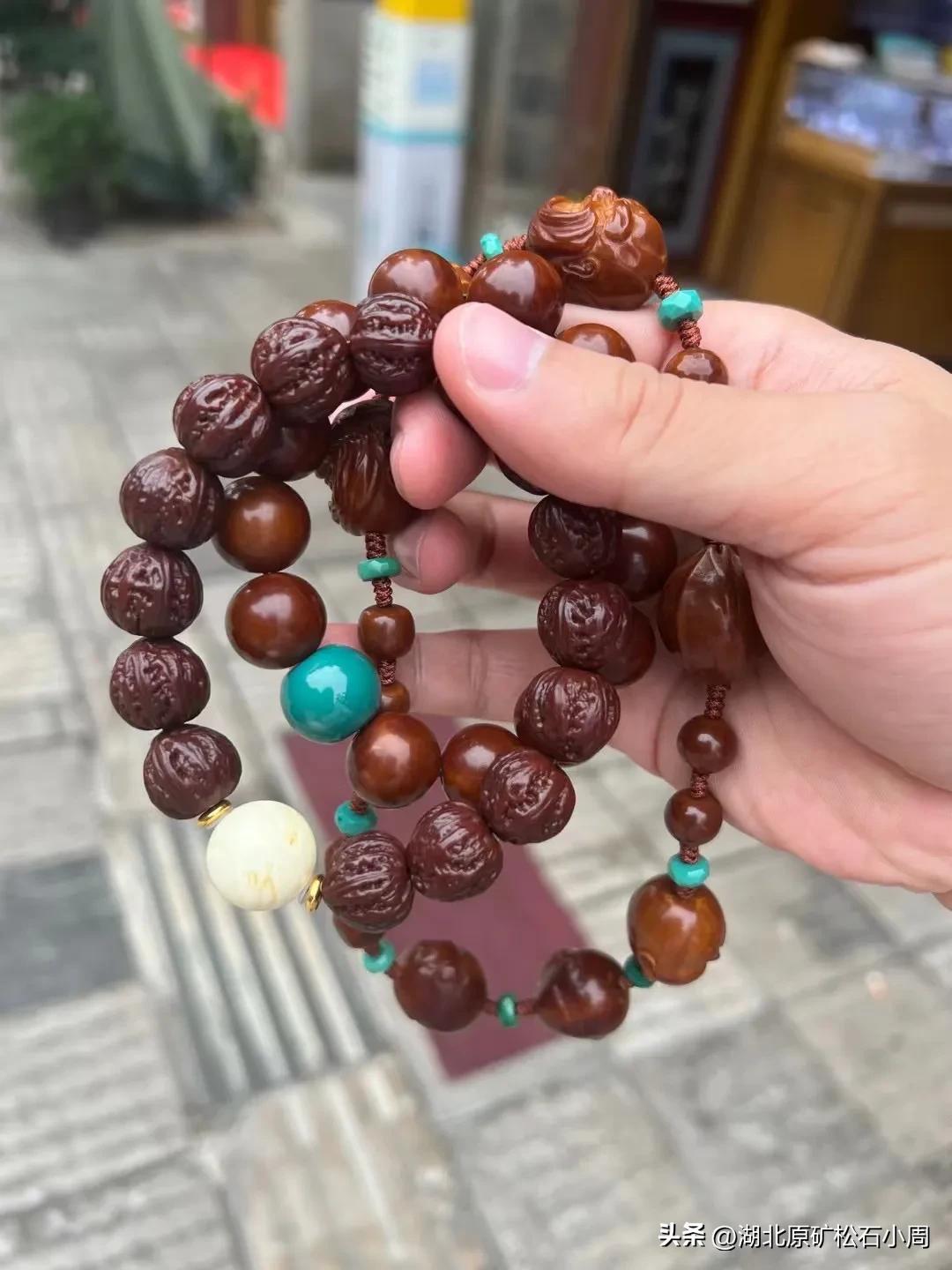 核桃串珠搭配示意图,核桃串珠搭配