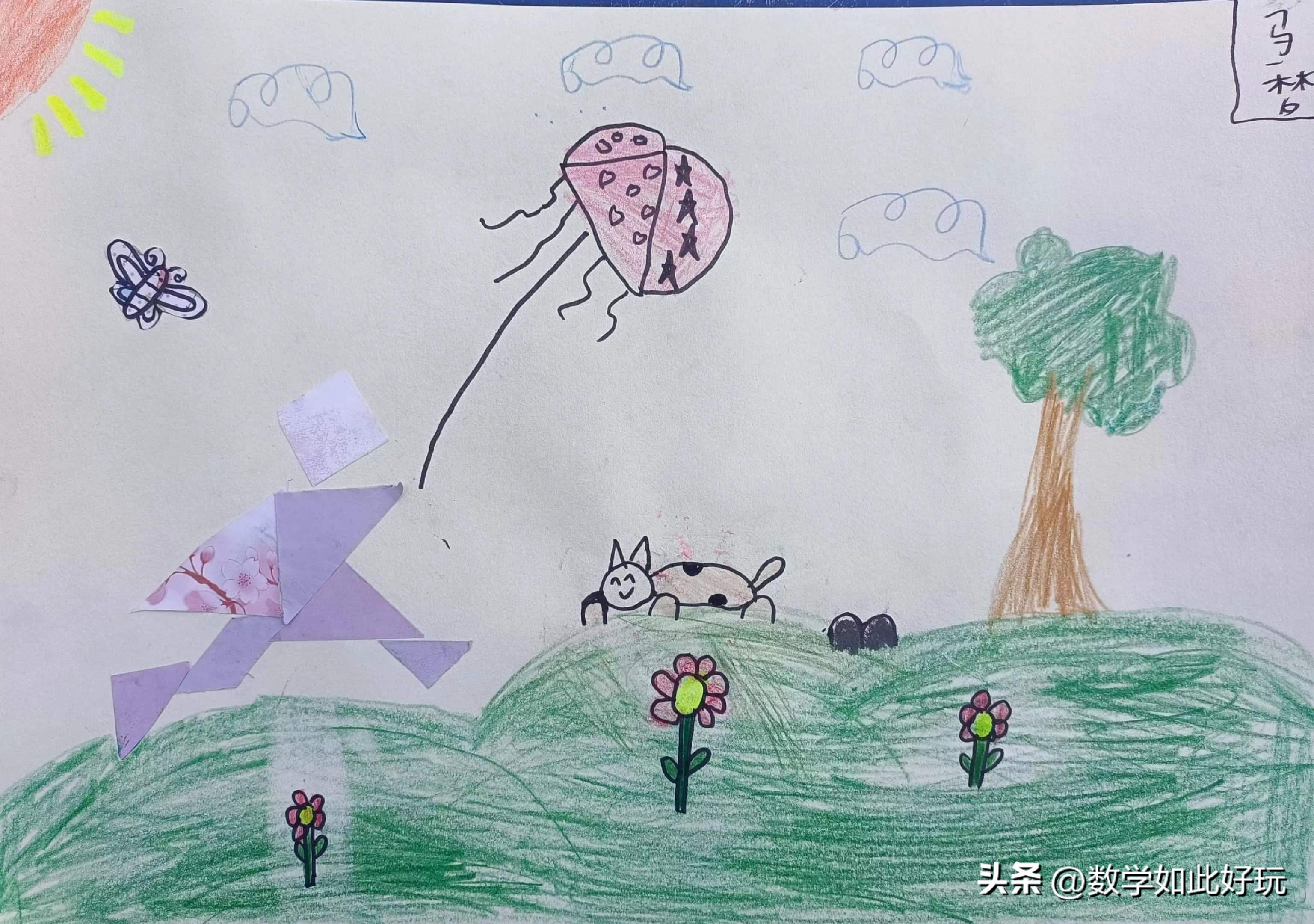 用真正的七巧板拼创意图画讲故事,玩转七巧板创意画可打印