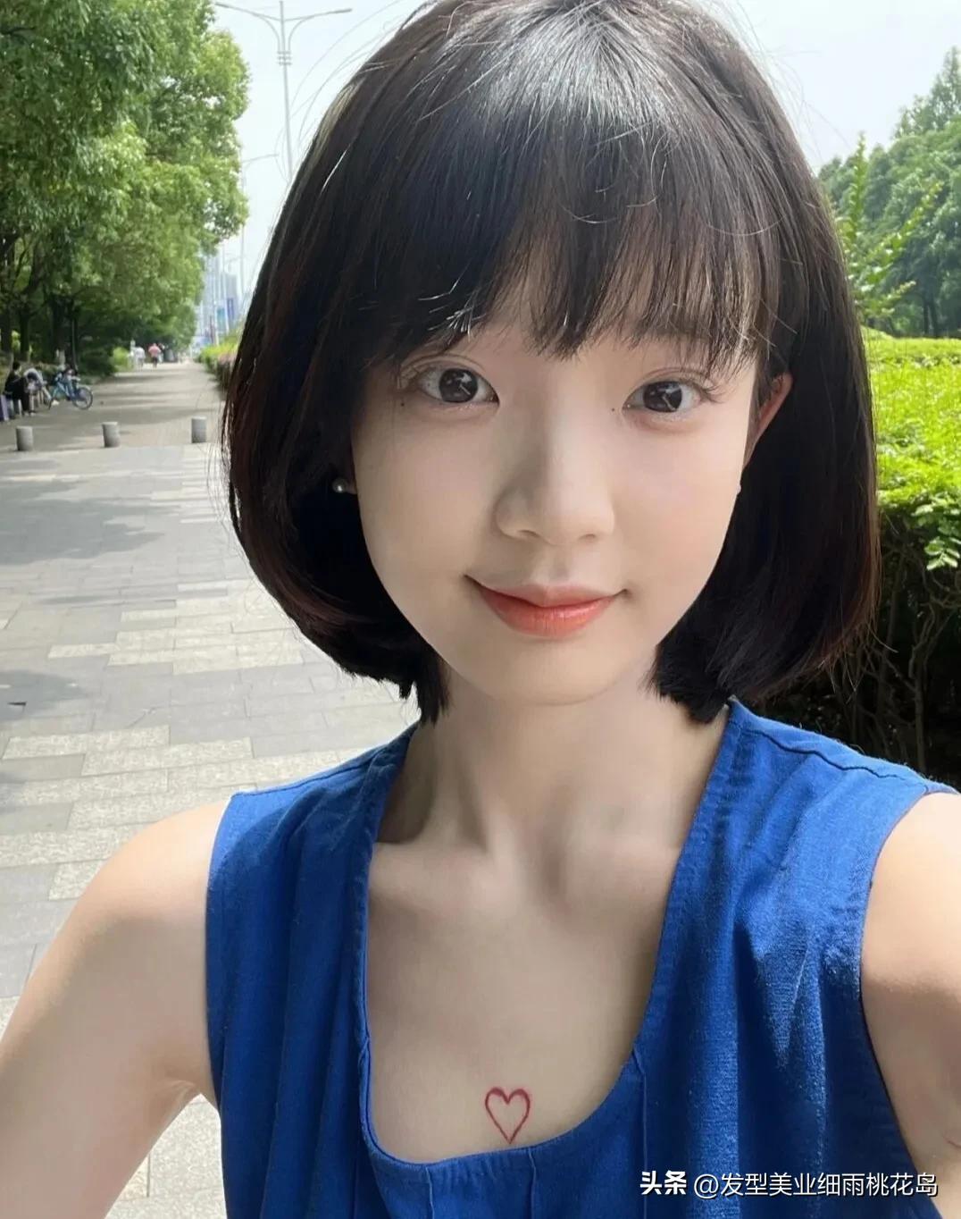 超甜超好看的短发,男生短发中式栗子头