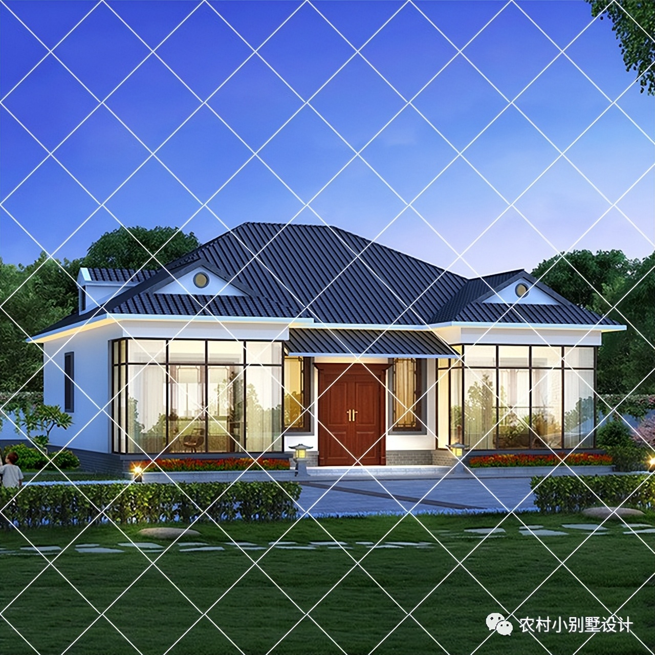一层半层小别墅新款农村自建房,农村自建房一层别墅设计最新款