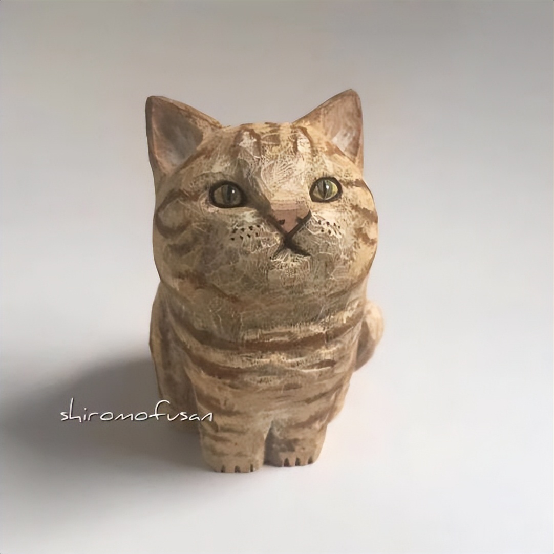 日本艺术家木雕猫,日本木雕艺术家猫
