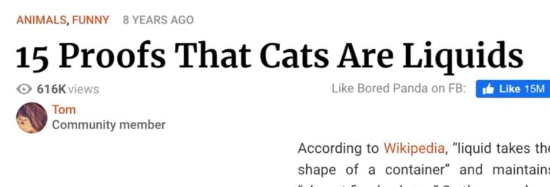 液体猫究竟是怎么一回事儿？原来它3000万年只干这一件事