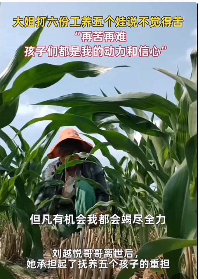 哥哥去世，女子打六份工养育5个孩子！网友：伟大的中国好姑姑！
