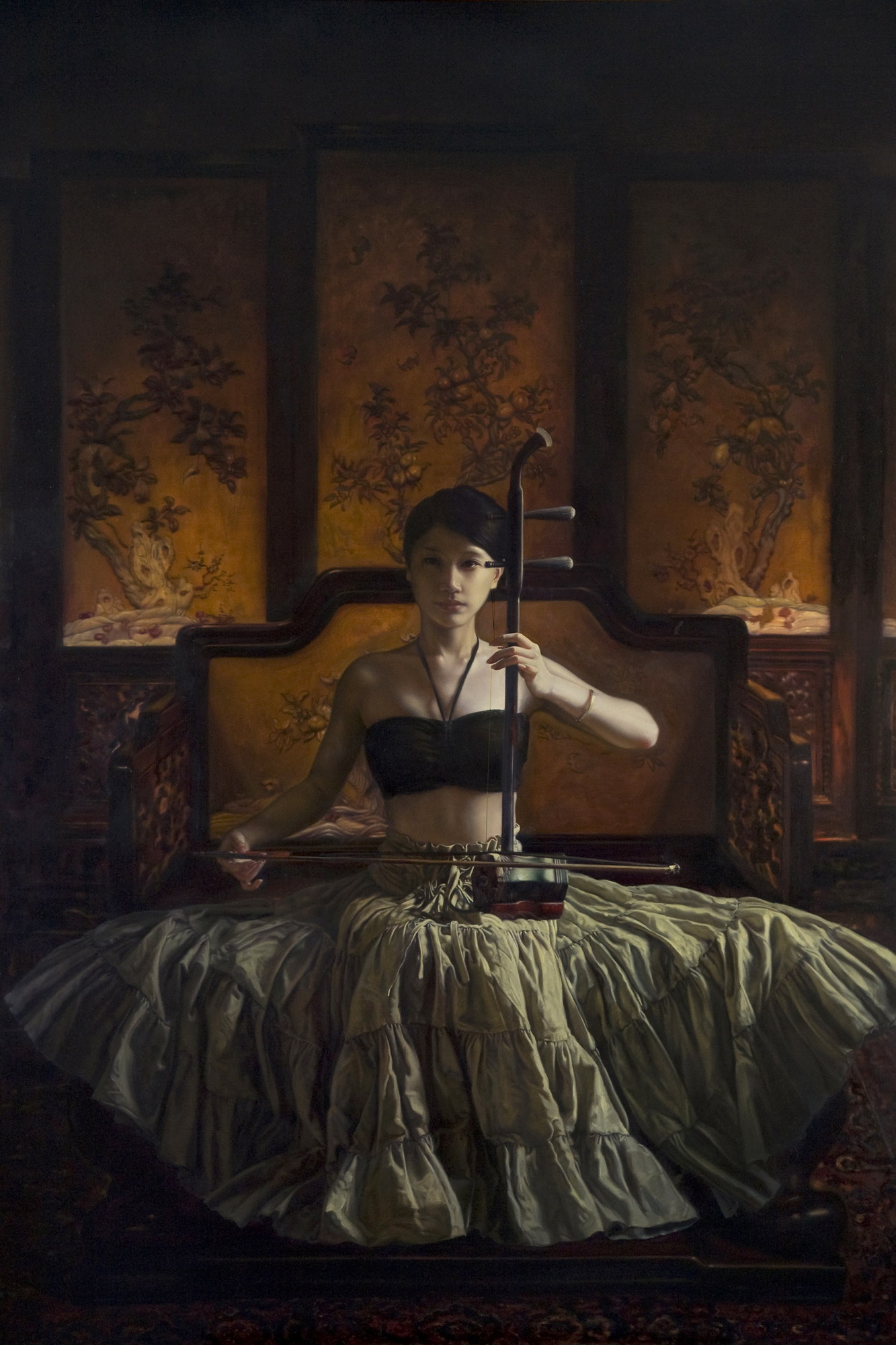 孔慧油画价格,孔慧人物油画作品