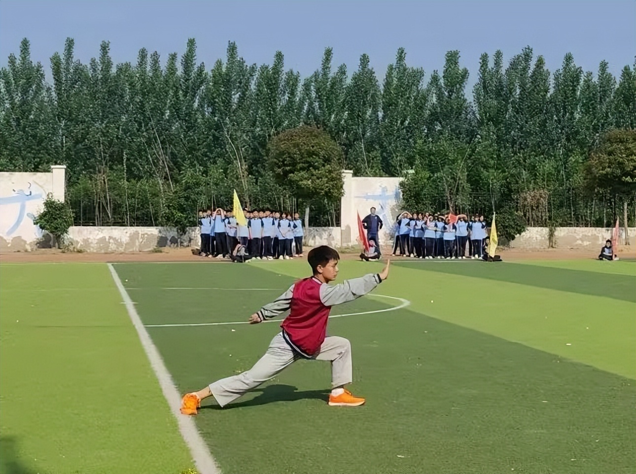 江河实验学校艺术节开幕,东平县实验中学运动会开幕