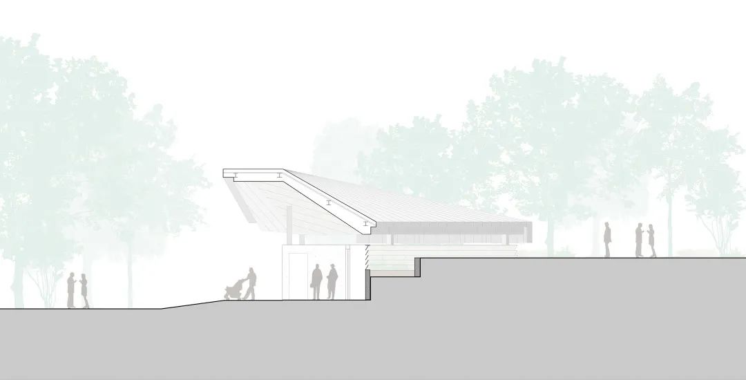 前海君子轩一个四面环绿，拥抱自然的小型公共活动中心