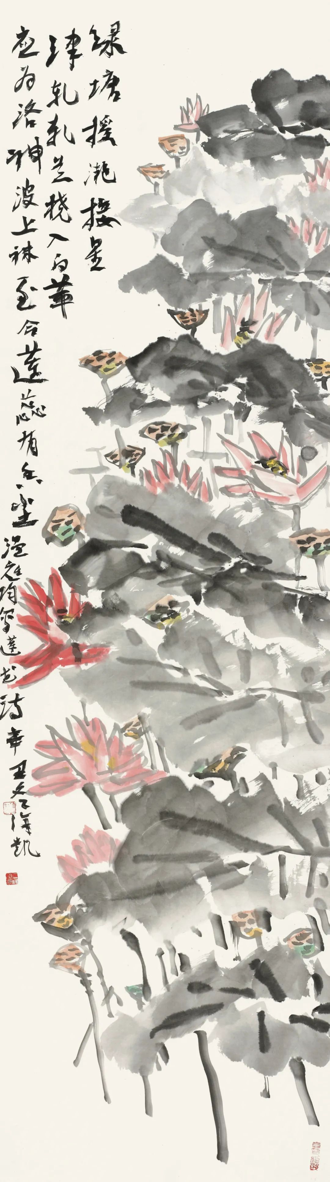 书画作品欣赏花鸟画,书画院重彩写意花鸟