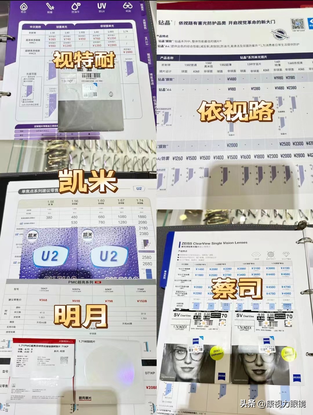 近视镜片1.61和1.67区别,600度近视用折射率多少的镜片