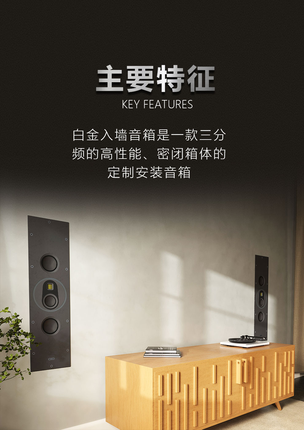 【白金3G入墙式】旗舰高性能定制安装音箱