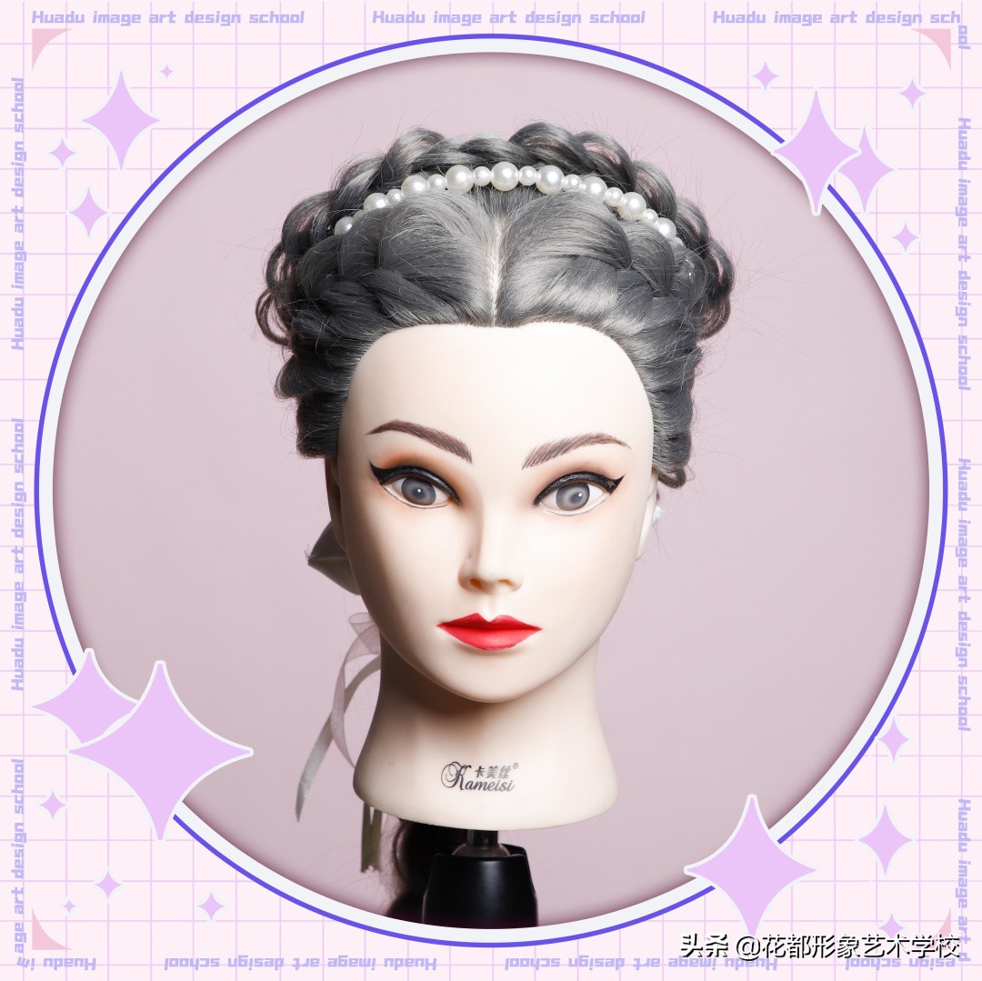 唯美学生编发教程,学化妆学美甲来花都