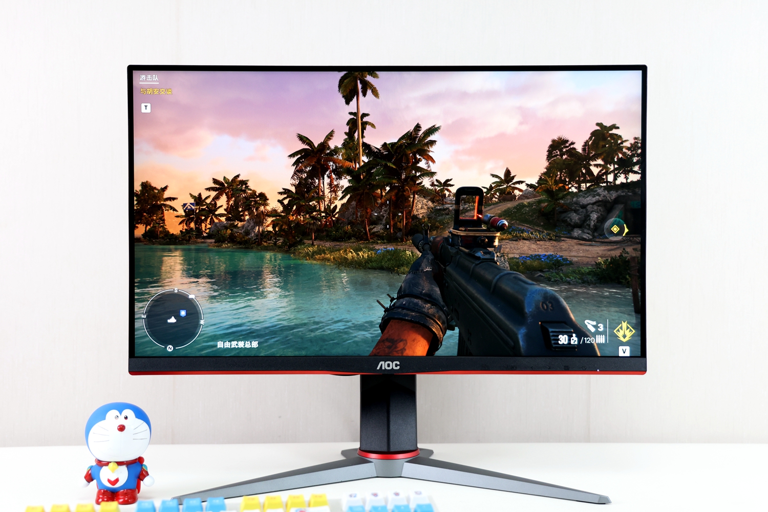 aocq24g2显示器游戏测评,aoc24g2144hz显示器测评