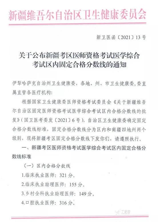 执医及格线多少分,执医分数线