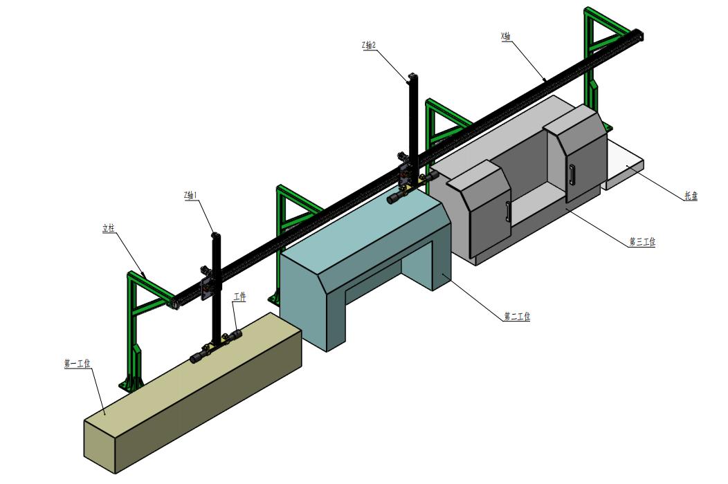单臂桁架式机械手自动上下料,桁架机械手自动上下料系统