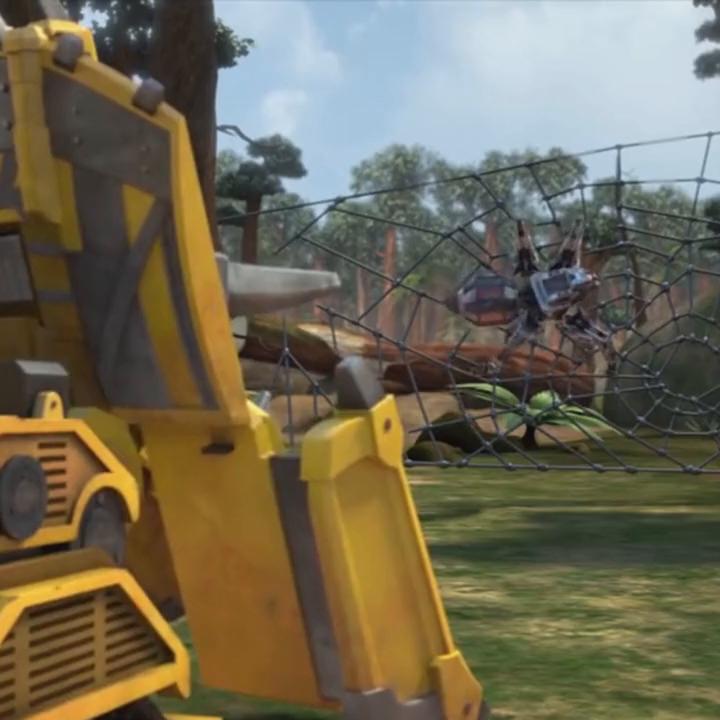 恐龙卡车大战小霸王,恐龙机械卡车动画片