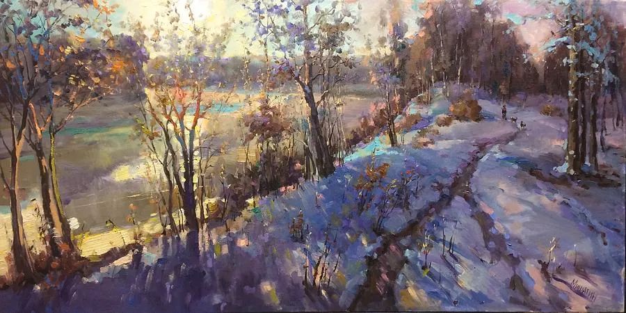 现代俄罗斯风景油画经典作品欣赏,米沙金油画作品