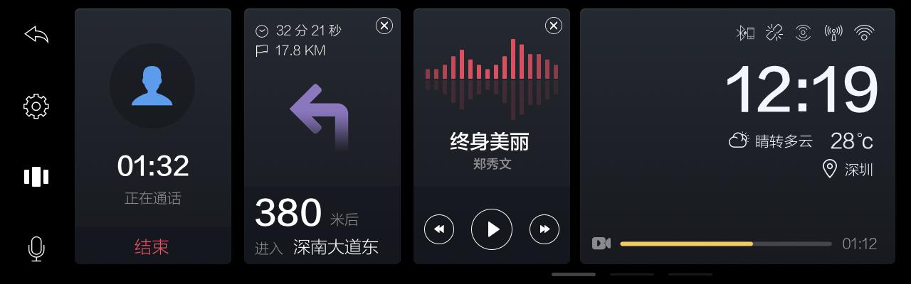 hmi车载界面设计,车载大屏hmi设计