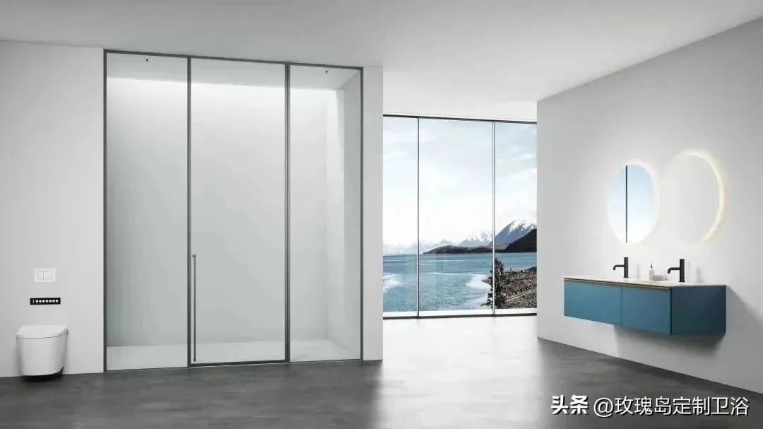 玫瑰岛t型淋浴房实景图,德润淋浴房与玫瑰岛淋浴房