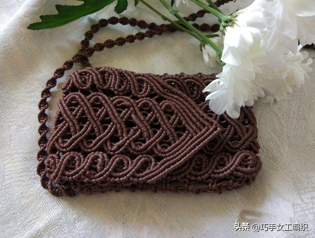 自己用绳子编一个东西,绳子编小包教程