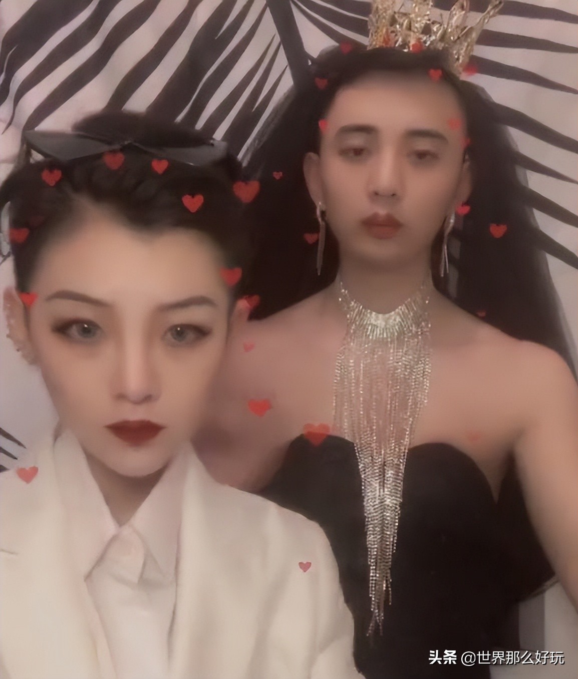 黝黑新娘穿粉色婚纱走红网络,新娘穿黑色婚纱引热议