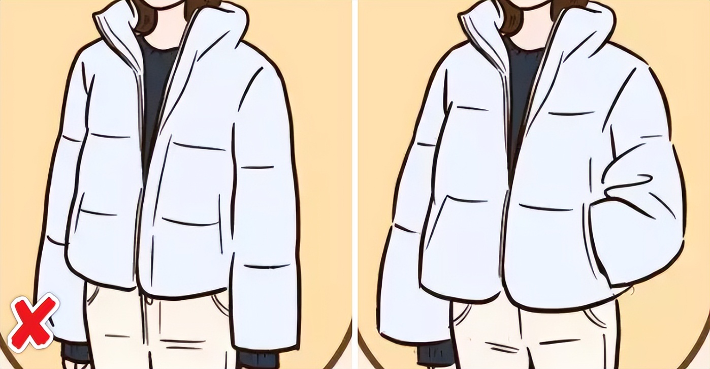 告别臃肿羽绒服穿搭技巧合集,黄绿色羽绒服太肥怎么搭配衣服