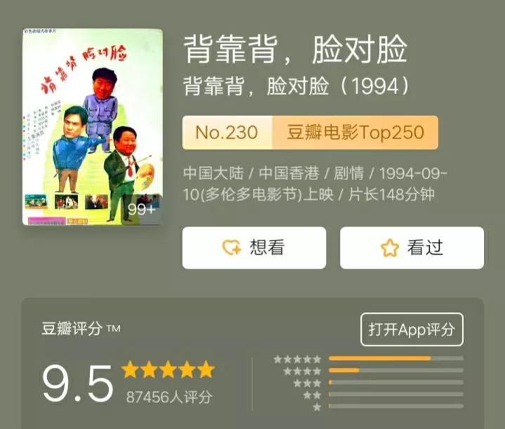 王牌部队豆瓣评分9.5以上的电影,豆瓣评分最高的电影排行榜前十名