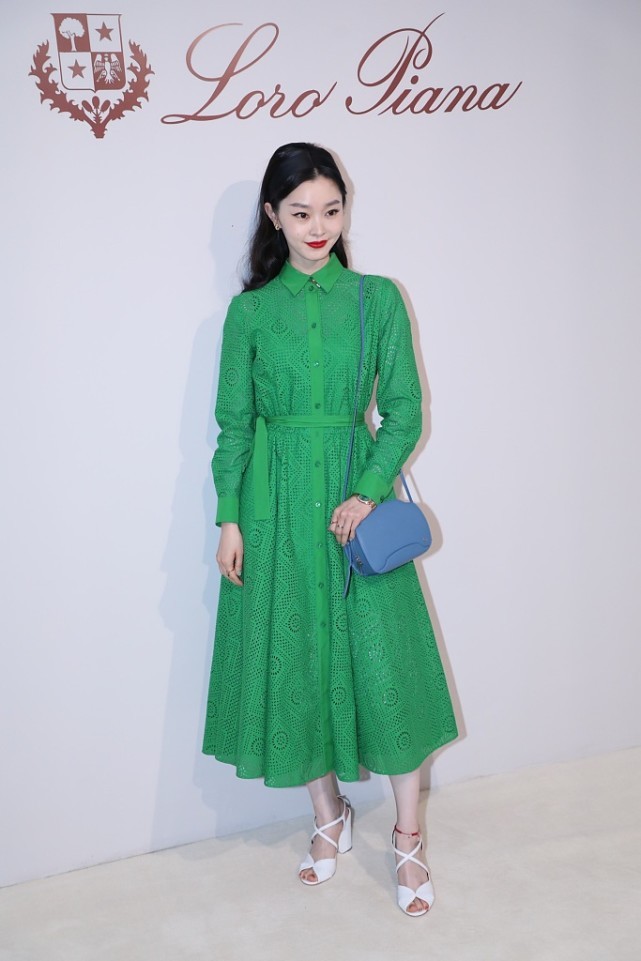 宋轶的素色礼服穿搭气质出众,宋轶穿冬天半身百褶裙