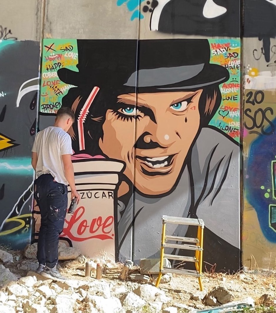 插画氛围感人物构图,复古美式波普插画