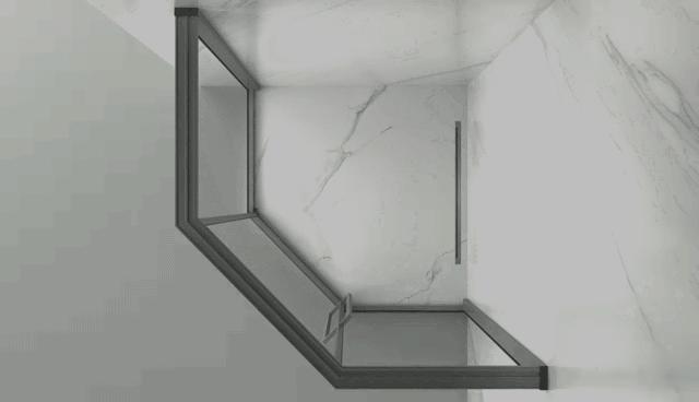 玫瑰岛t型淋浴房实景图,德润淋浴房与玫瑰岛淋浴房