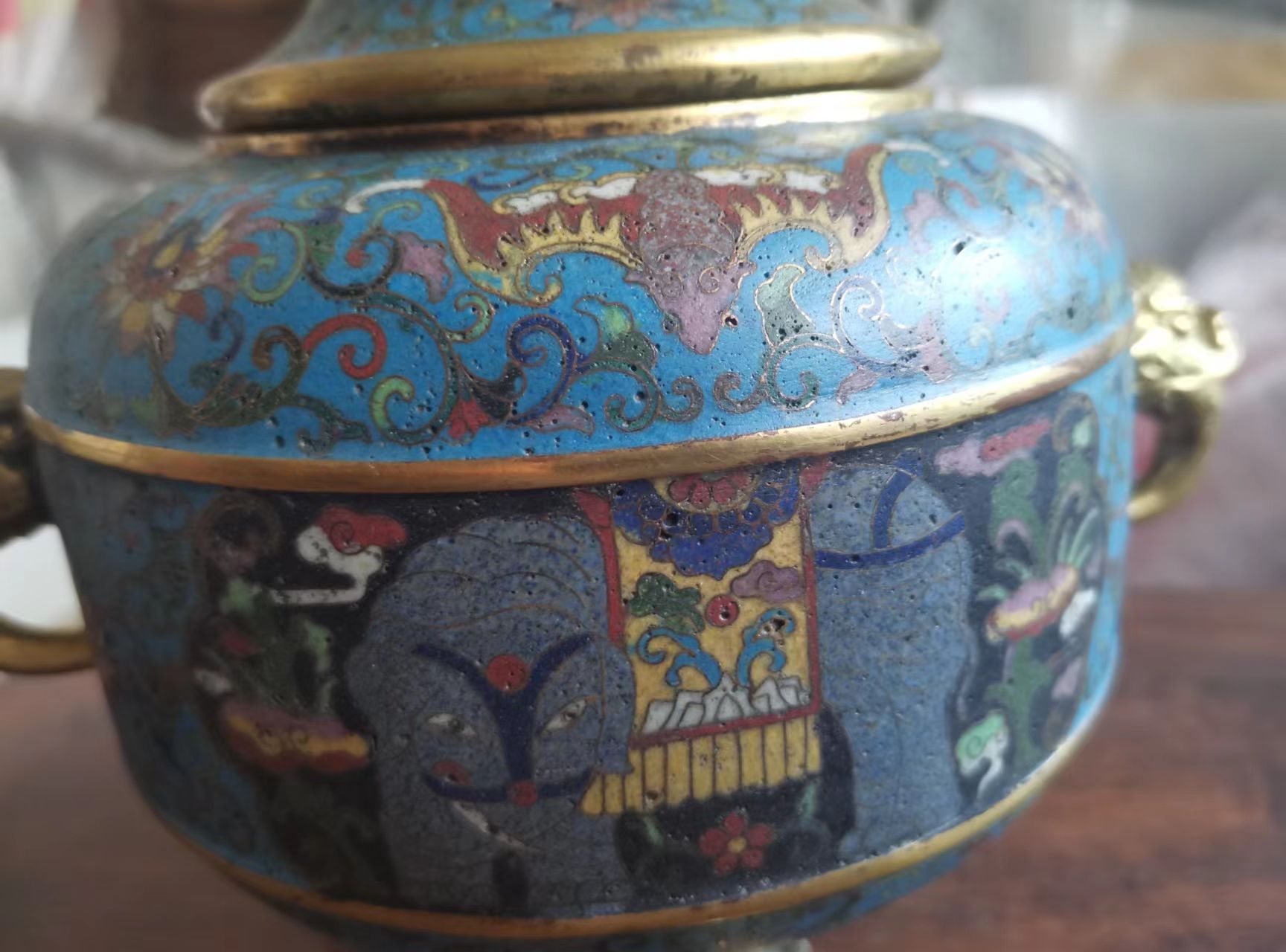 明代景泰蓝鼎,明代掐丝珐琅景泰蓝