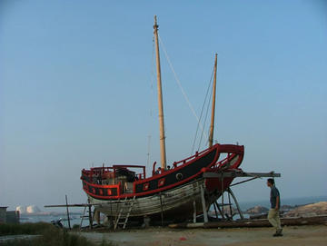 一帆风顺古船模型制作,一帆风顺古船