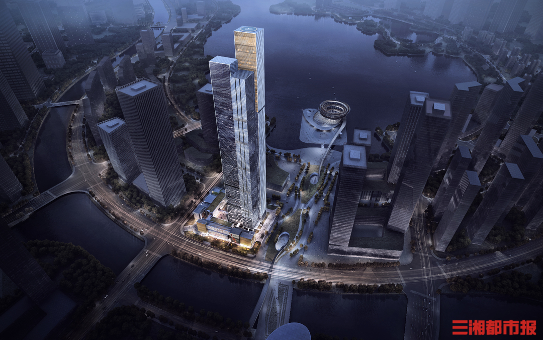 长沙梅溪湖金茂大厦修建视频,长沙金茂梅溪大厦效果图