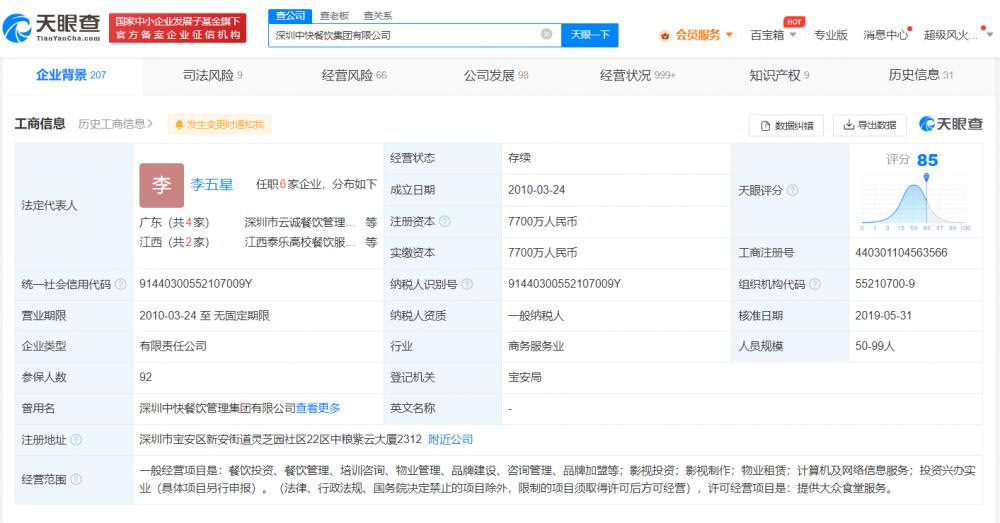 “鼠头鸭脖”涉事母公司经营700多个高校食堂！投资涉19省份，报道称其年营收规模直逼海底捞