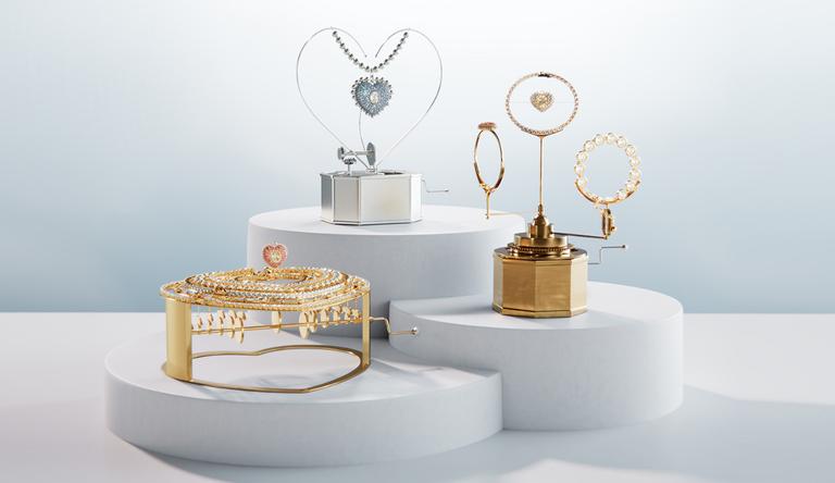 施华洛世奇925七夕情人节,施华洛世奇情人节跳动的心蓝色